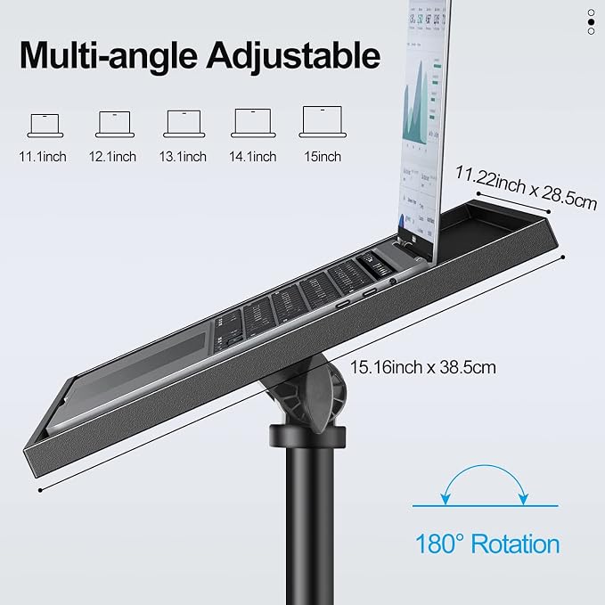 Projector Stand Tripod, Portable Laptop Floor Mount Adjustable Height 26 to 52 - Image 3
