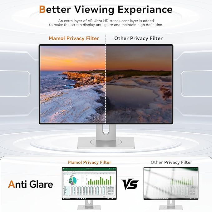Mamol 24 Inch Computer Privacy Screen Filter - Image 5