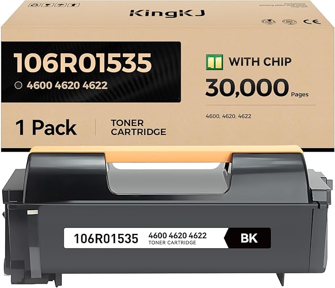 4600 4620 4622 Toner Cartridge Black 1-Pack High Capacity Replacement by KingKJInkToner
