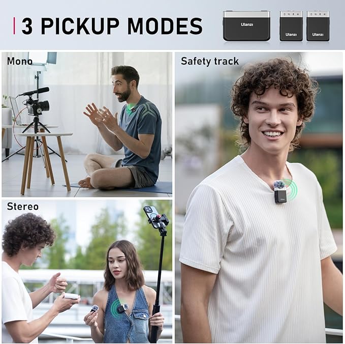 ULANZI AM18 Wireless Lavalier Microphone, Compact Mini Lapel Mic - Image 6