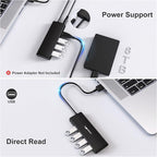 USB Hub, VEMONT 4-Port USB 3.0/2.0 HUB, Ultra Slim Portable High-Speed USB - Image 3