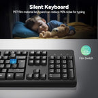 TECKNET Wireless Keyboard, 2.4G Silent Full-Size USB Keyboard - Image 4