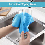 HOMEXCEL Blue Microfiber Cleaning Cloth, 100 Pack Cleaning Towels - Image 6