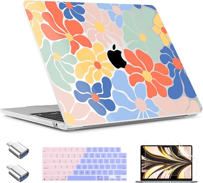 TWOLSKOO Compatible with M4 MacBook Air 13.6 inch Case 2025-2022 Release M4 by TWOLSKOO