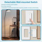 Remote Switch Outlet, Wireless On/Off Light Switches Wall Mounted, TUV List - Image 6