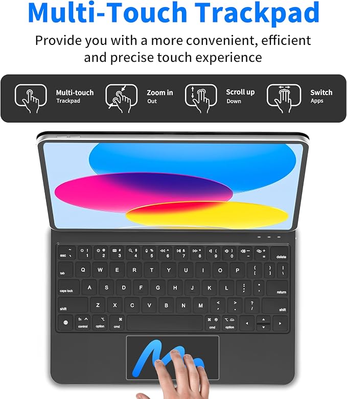 Keyboard Case for iPad 11th and iPad 10th Generation, Magic Keyboard for ipad - Image 5