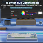 AULA F75 75% Wireless Mechanical Keyboard, Hot Swappable Creamy Keyboard - Image 5