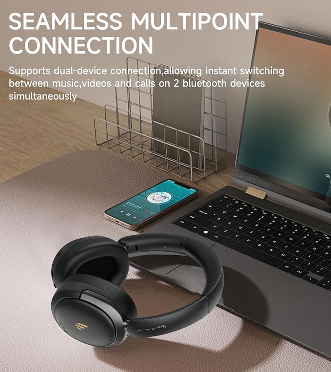 Atom Max - Hybrid Active Noise Cancelling Headphones, Hi-Res Audio, Wireless - Image 7
