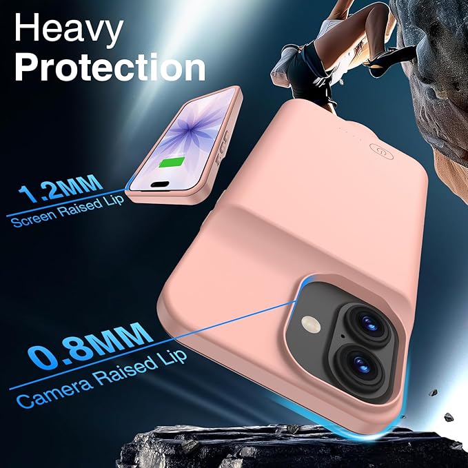 GIN FOXI Battery Case for iPhone 17, Charging Case Charger 8500mAh Ultra-Slim - Image 5