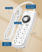 DEWENWILS Mechanical Timer Power Strip - Image 7