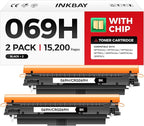 069H Toner Cartridges Black 2-Pack Replacement by INKBAY