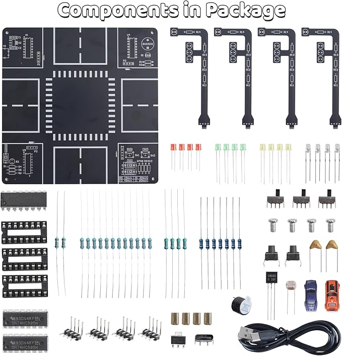 MIOYOOW LED Traffic Light Simulation Soldering Practice Kit, DIY Traffic Signal - Image 2