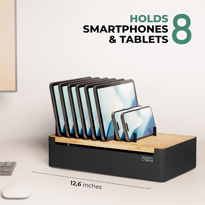 Prosumer's Choice Black Wooden Charging Station Organizer - Image 2