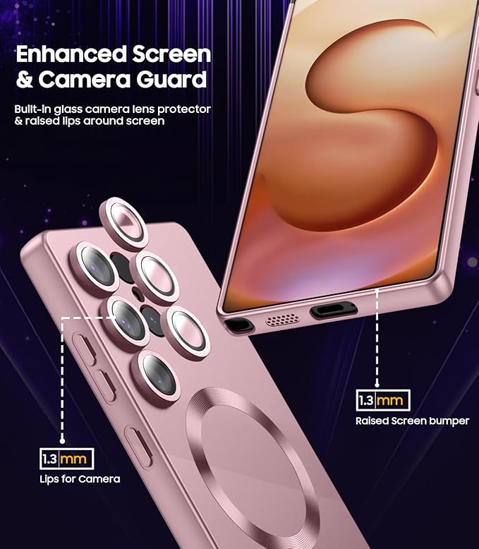 Magnetic for Samsung Galaxy S25 Ultra Case Slim Soft Silicone Bumper Shockproof - Image 4