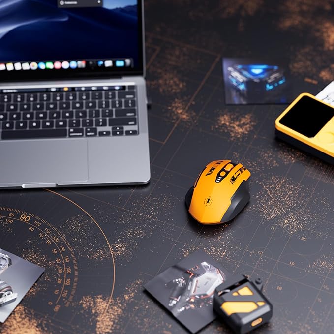 Wireless Mouse, Upgraded 2.4GHz Rechargeable Ergonomic Computer Mouse, 4 Levels - Image 6