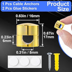 1 Sets Charger Holders for Cords, Adhesive Metal Cord Clips, Cable Management - Image 2