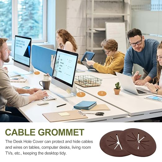 PATIKIL Desk Grommet 1-9/16", Deep Brown - Image 7