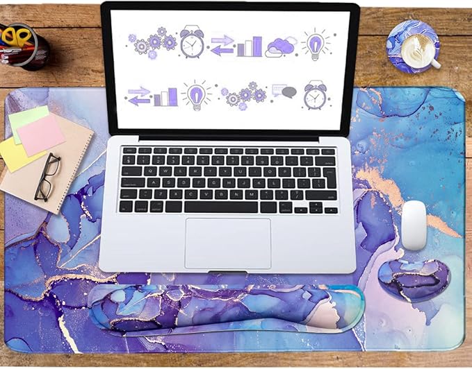 Large Mouse Pad and Keyboard Wrist Rest, Desk Pad - Image 6