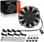 A-Premium 7.5'' 7.5 inch Slim Fan Pull Universal Electric Radiator Cooling Fan by A-Premium