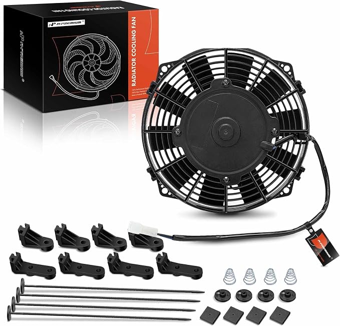 A-Premium 7.5'' 7.5 inch Slim Fan Pull Universal Electric Radiator Cooling Fan by A-Premium