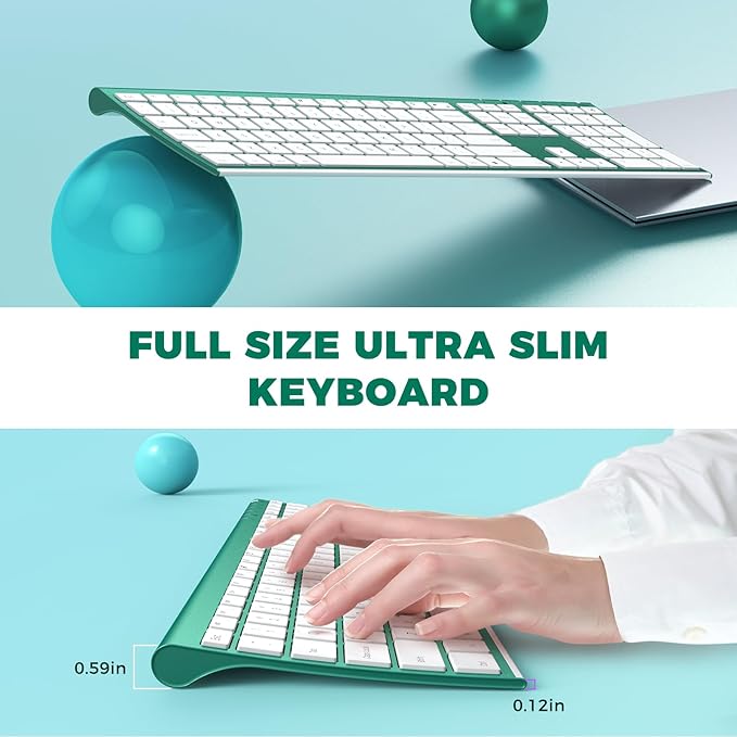 Wireless Keyboard and Mouse, Vssoplor 2.4GHz Rechargeable Compact Quiet - Image 2