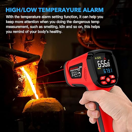 MESTEK Infrared Thermometer Temperature Gun, -40℉~3632℉, Non Contact Digital - Image 3