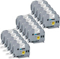 15-Pack 12mm 0.47 Inch Laminated White TZe Tz Tape Replace by BAALAND