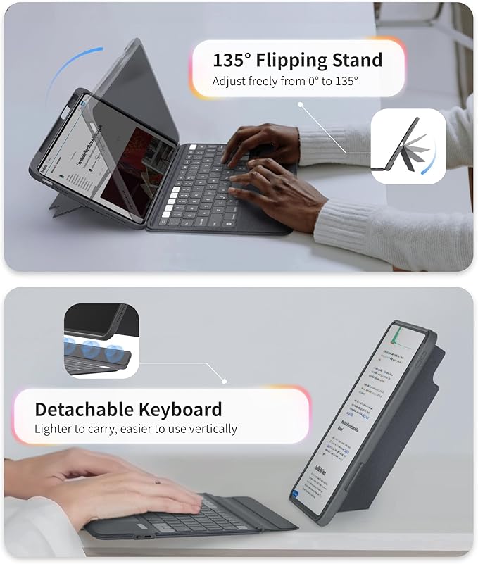 EIP Magnetix Keyboard Case for iPad Air 11 inch M3/M2, 5th/4th Gen, iPad Pro - Image 5