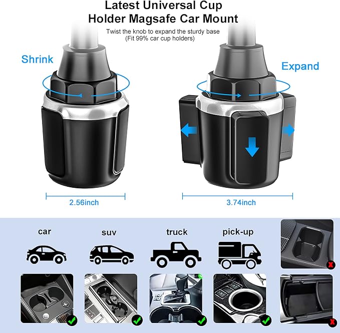 Cup Holder Phone Mount Magnetic - Image 7