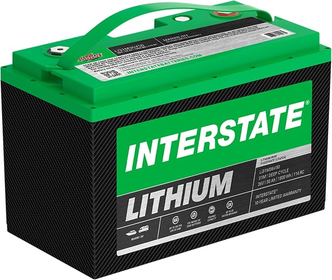 Interstate Batteries 36V 50Ah Group Size 31M Lithium Marine/RV Deep Cycle - Image 6