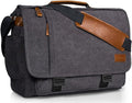 ESTARER Computer Messenger Bag 15-15.6 inch, Water-resistant Canvas Work Bag by ESTARER