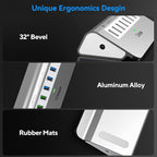 Powered USB Hub 10Gbps, Aluminum 7 Port USB 3.2 Data Hub - Image 5