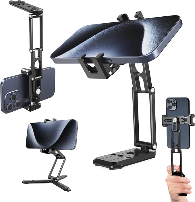 NEEWER Phone Tripod Mount with Cold Shoes, Metal Smartphone Adapter Compatible by Neewer