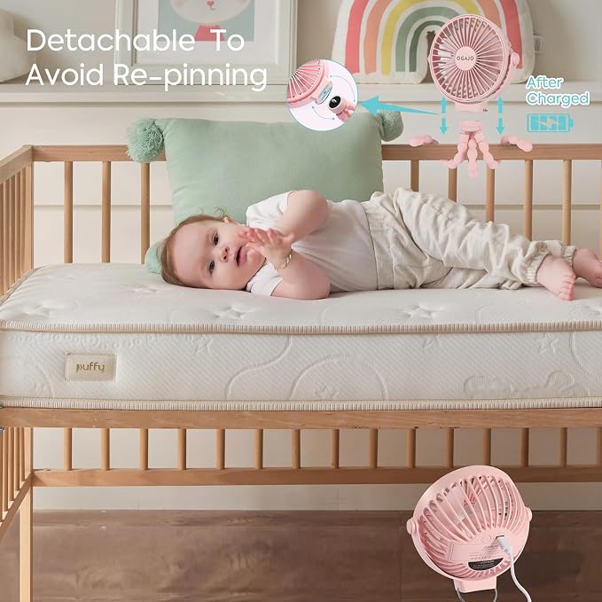 Portable Stroller Fan Personal rechargeable USB Fans - Image 3