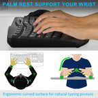 Wireless Keyboard and Mouse Combo, Full Size Wave Keys Ergonomic 2.4G Keyboard - Image 4
