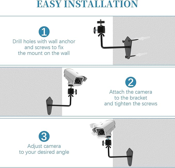 4-Pcs Camera Wall Mount Bracket, 360 Camera Mount - Image 4