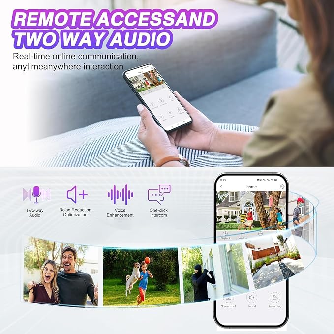 5MP PTZ Security System:CKK 4 PCS Wireless Cameras - Image 5