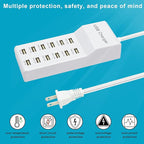 Multi Port USB Charging Station Wall Charger, Compatible - Image 6