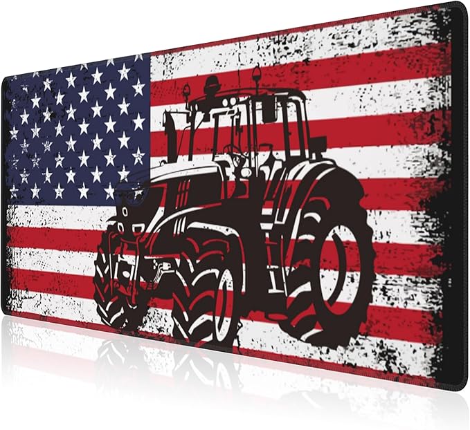 Mouse Pad, Large Vintage USA Flag by NIYLYNSYN