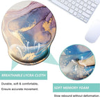 Mouse Pad with Wrist Support, Ergonomic Mouse Pad with Memory Foam Wrist Rest - Image 3