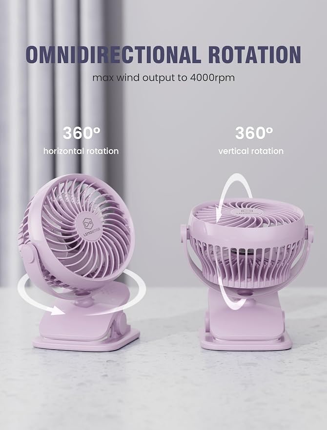 Shinebella AA Battery Powered Clip on Fan - Image 5