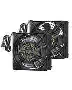 DEWENWILS 2 Pack 120V AC Fan, Waterproof Exhaust Fan 120mm, 18W 2850RPM 90CFM by DEWENWILS