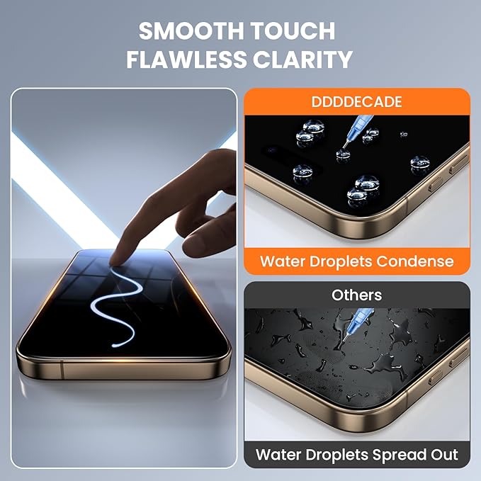 Screen Protector for iPhone 15/16/14Pro Military Grade Tempered Glass - Image 6