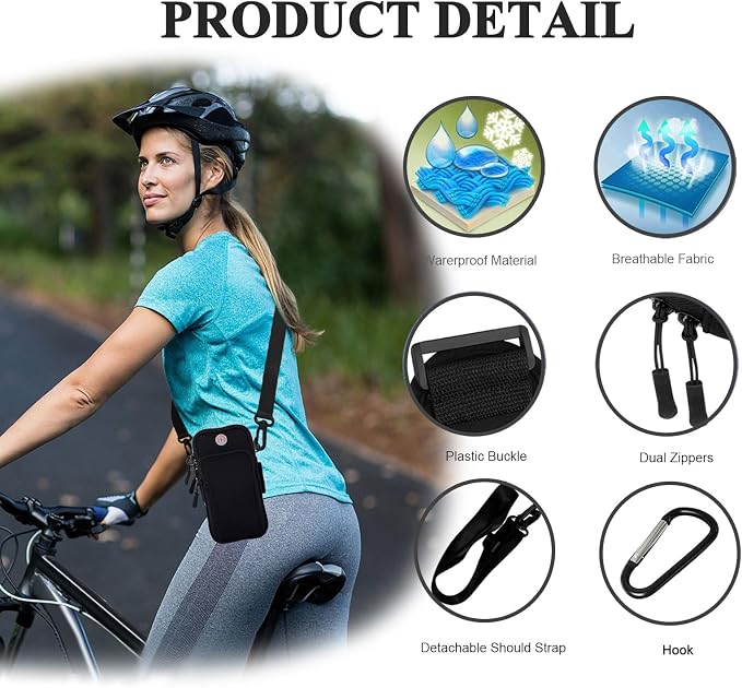 Phone Holder for Running Armband, Cell Phone Purse Small Crossbody Bags for - Image 6