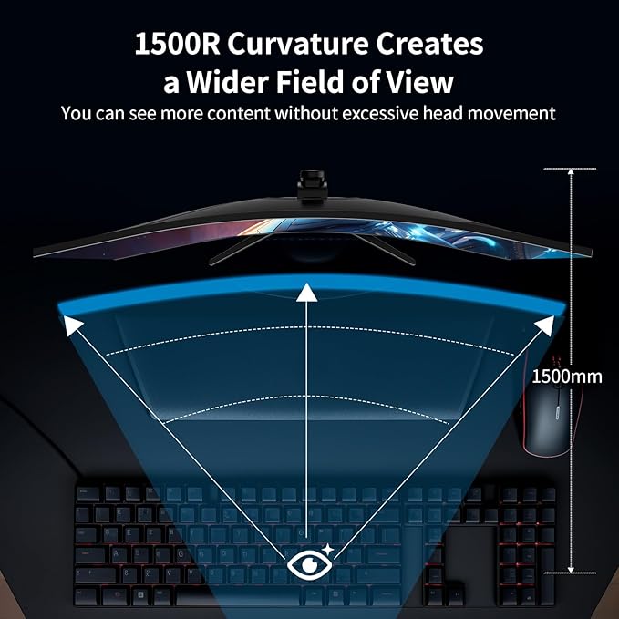 SANSUI 34-Inch Curved Gaming Monitor UWQHD 3440 x 1440 165Hz Curved 1500R - Image 8