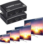 HDMI Splitter 1 in 4 Out, 1x4 HDMI Splitter Audio Video Distributor Box Support by ENBUER