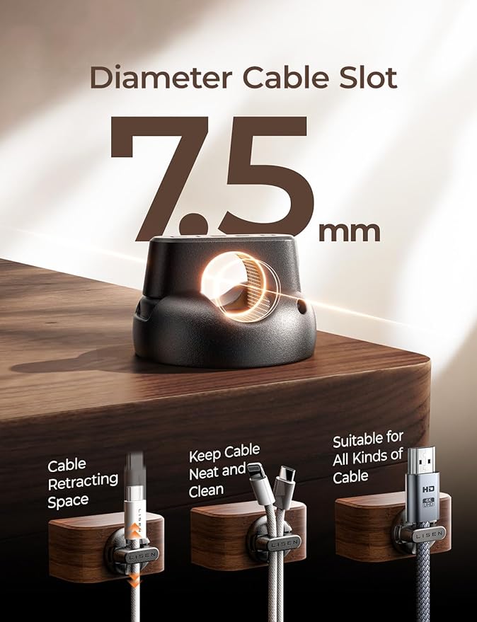 8 Pack Charging Cord Organizer LISEN Magnetic Charging Cord Holder, Easy Open - Image 9