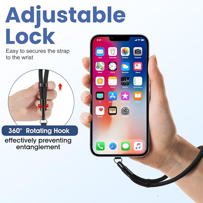 Phone Lanyard, 2 Pack Adjustable Cell Phone Lanyard Strap, Hand Wrist Strap - Image 4