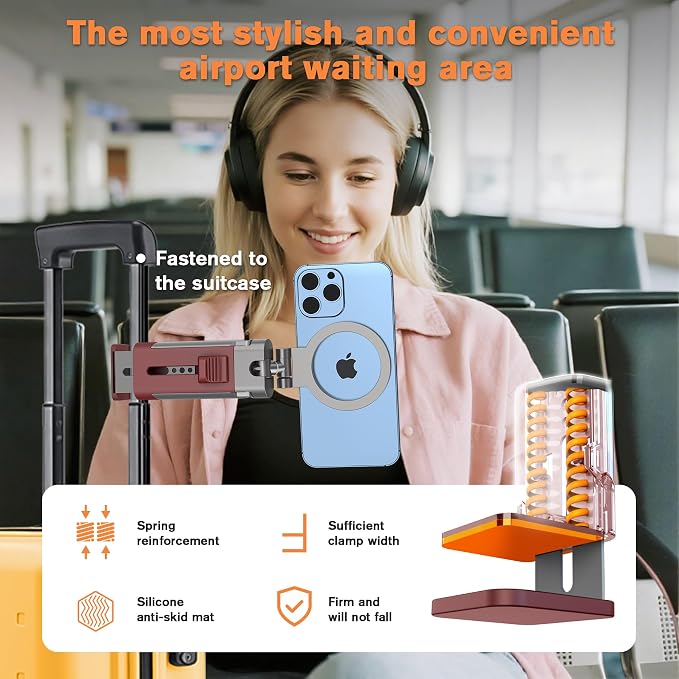 Airplane Phone Holder Mount, 360° Adjustable Hands-Free Mount, Flying Desk Home - Image 6