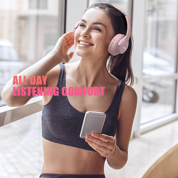 KVIDIO Bluetooth Headphones Over Ear, 65 Hours Playtime Wireless Headphones - Image 3